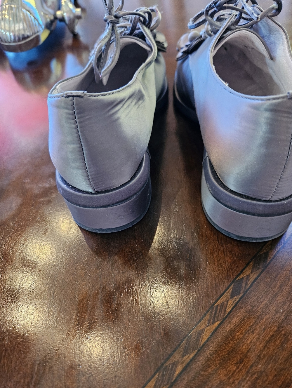 Jeffrey Campbell Gray Floral Lace-Up Flats - Picture 4 of 6